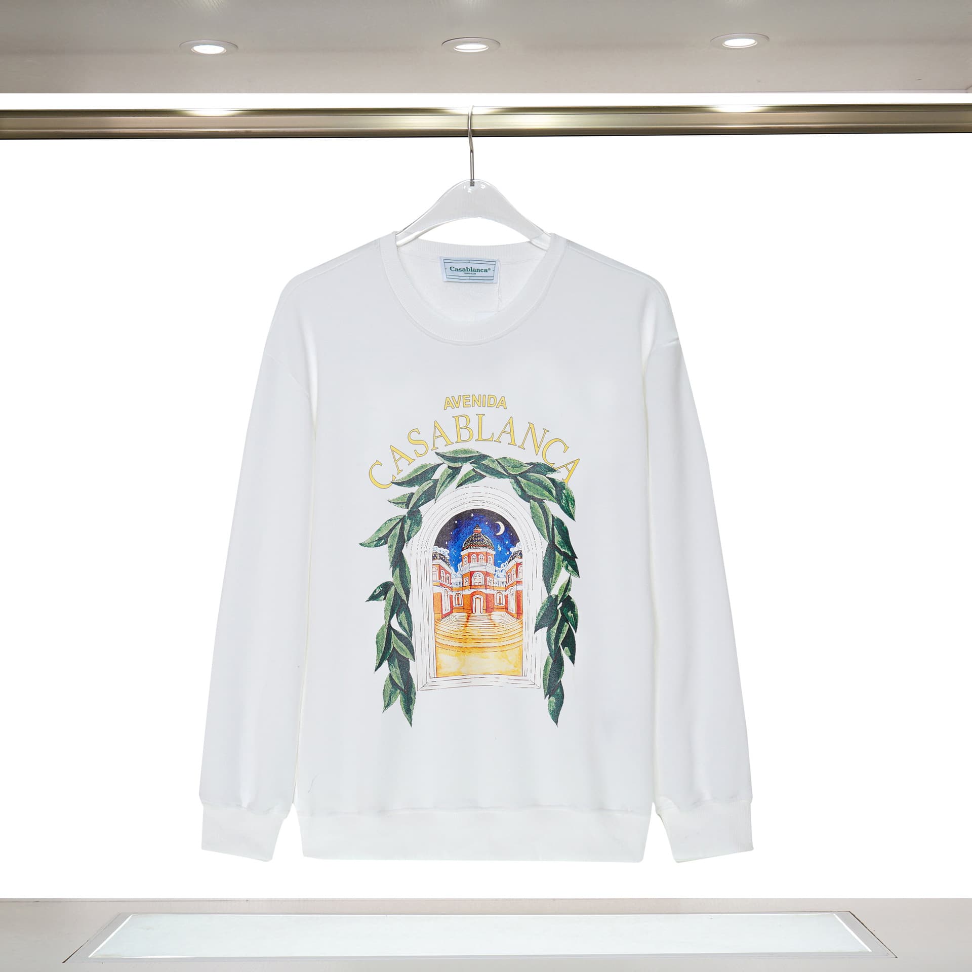 Casablanca Automne/Hiver Nouveau Col Rond Lettre Imprimé Étoile Même Style Pull Tendance