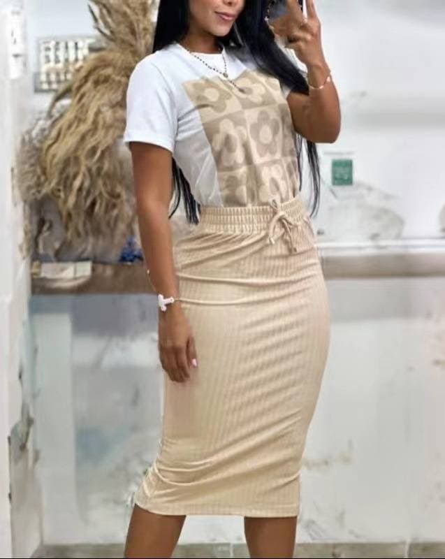 Women's five-quarter sleeve fashion casual suit