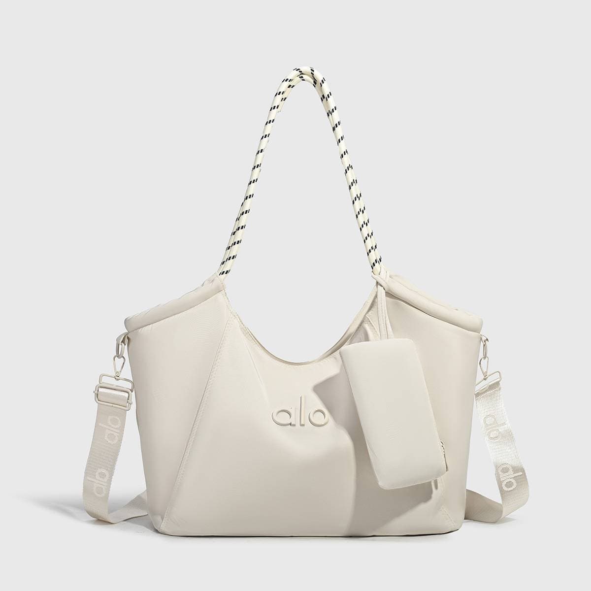 Sac bandoulière ALO en nylon, grand format, portable et décontracté.