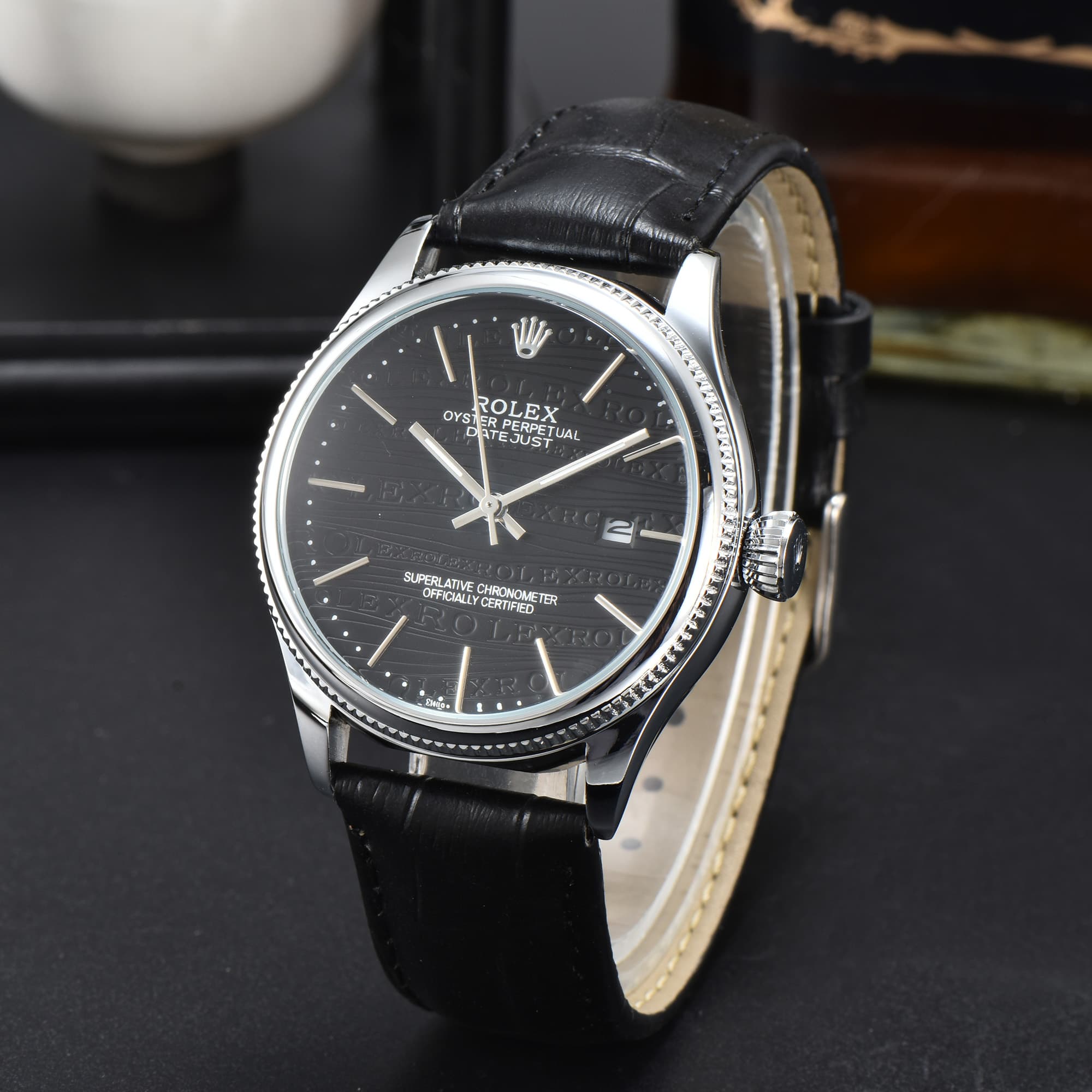 Marques haut de gamme véritable style britannique vintage mode affaires montres bracelet en cuir montre-bracelet