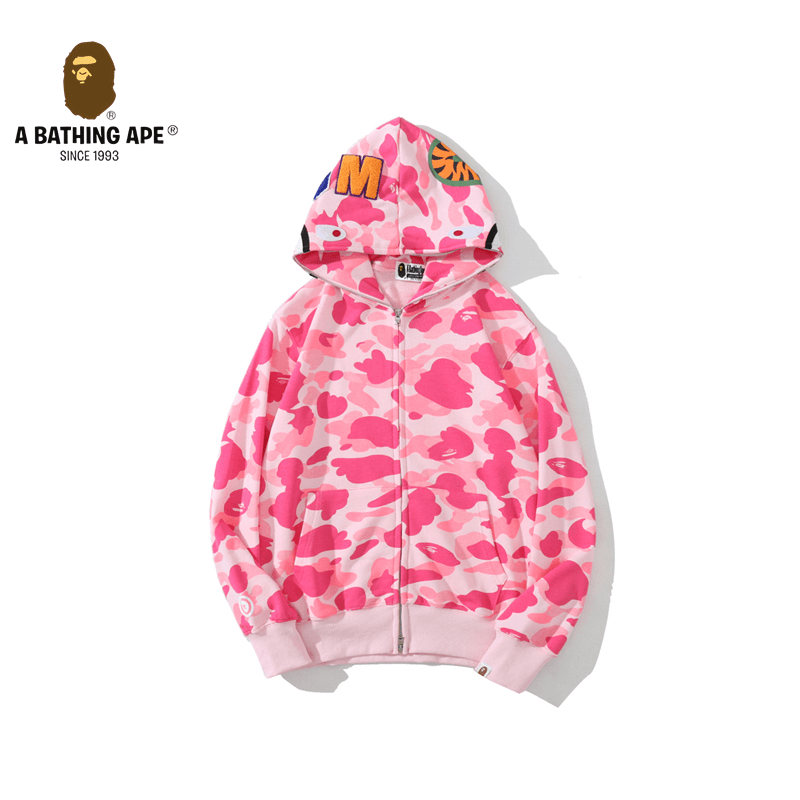 Sweat à capuche entièrement zippé Shark en coton pur de haute qualité pour hommes et femmes