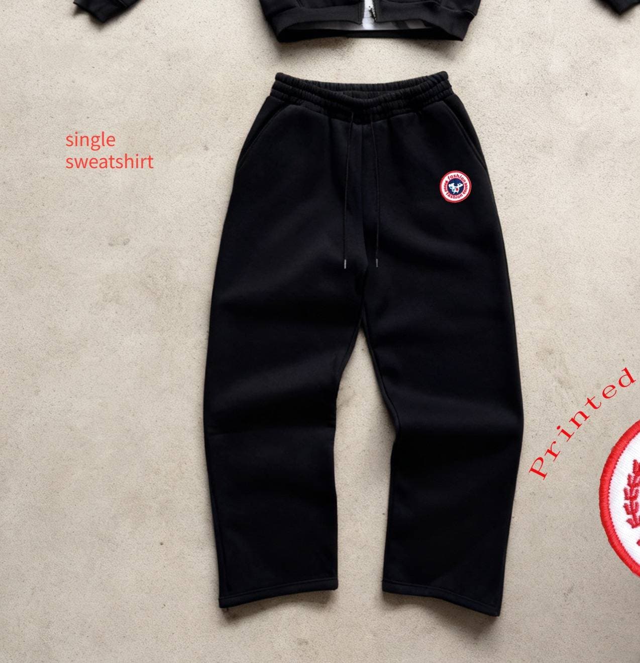 Sweat à capuche 2026 avec motif imprimé et cordon de serrage, style carte du monde, ensemble tendance 2026.