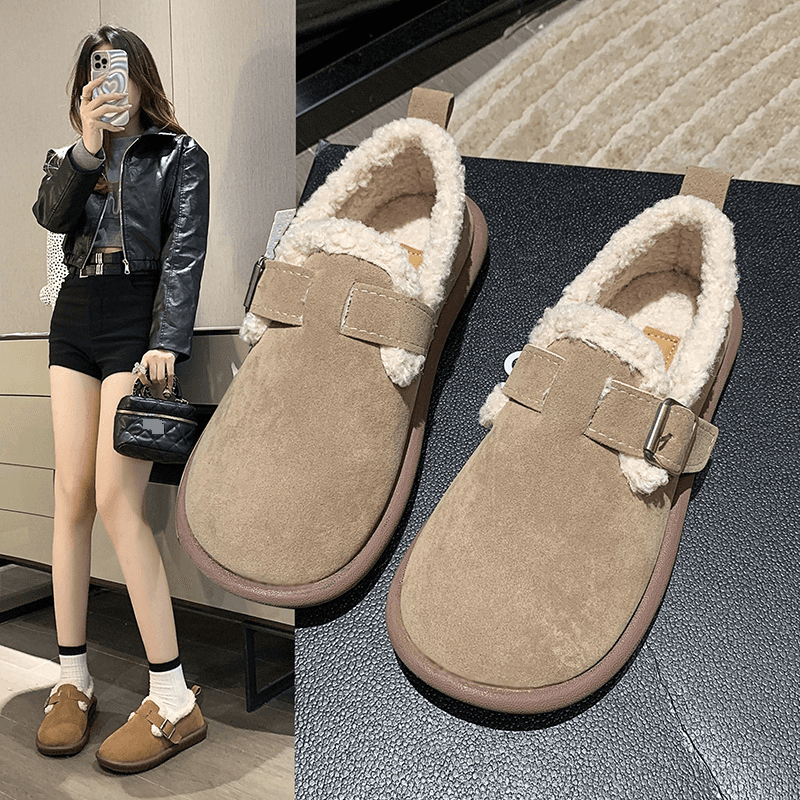 Women's Shoes Fur Shoes Women's Outdoor Snow Cotton Shoes Autumn And Winter New Retro Women's Shoes