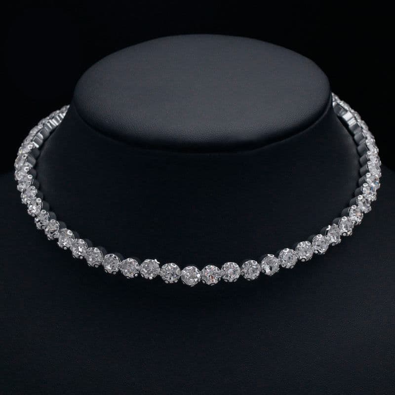 Ews 】 ! Sediger Fashion Accessoires de mariée complets Collier à une rangée de diamants d'eau élégant et scintillant