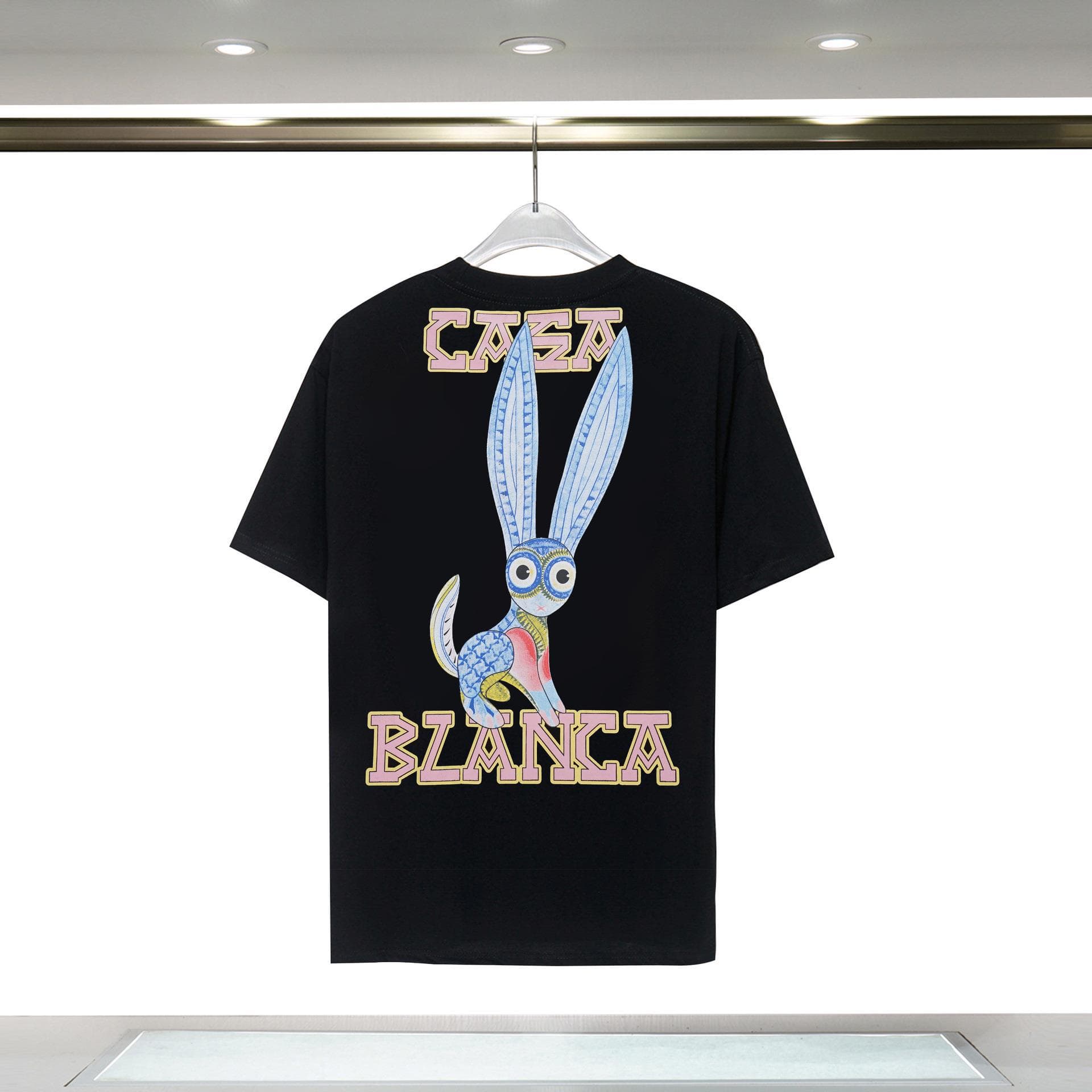 Vêtements pour hommes 24 nouveaux styles Illusion Gate Letter Printing T-shirt à manches courtes à col rond personnalisé
