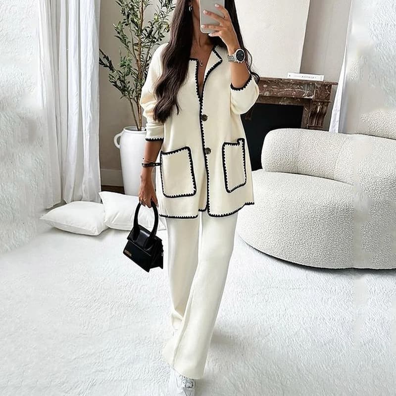 Women's Clothing Casual Loose Solid Color Two-piece Set