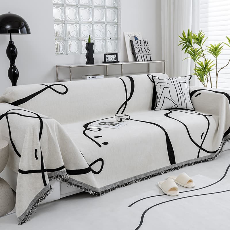Home Garden Chenille Sofa Towel Full Cover Cloth Four Seasons Universal Straight One Piece Non Slip Cover New Cover Blanket
