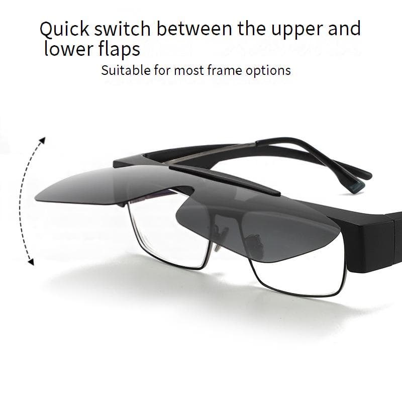 Men's Sunglasses Flip Polarized Sunglasses Men's Net Celebrity Myopia Set Outdoor Driving Sunglasses