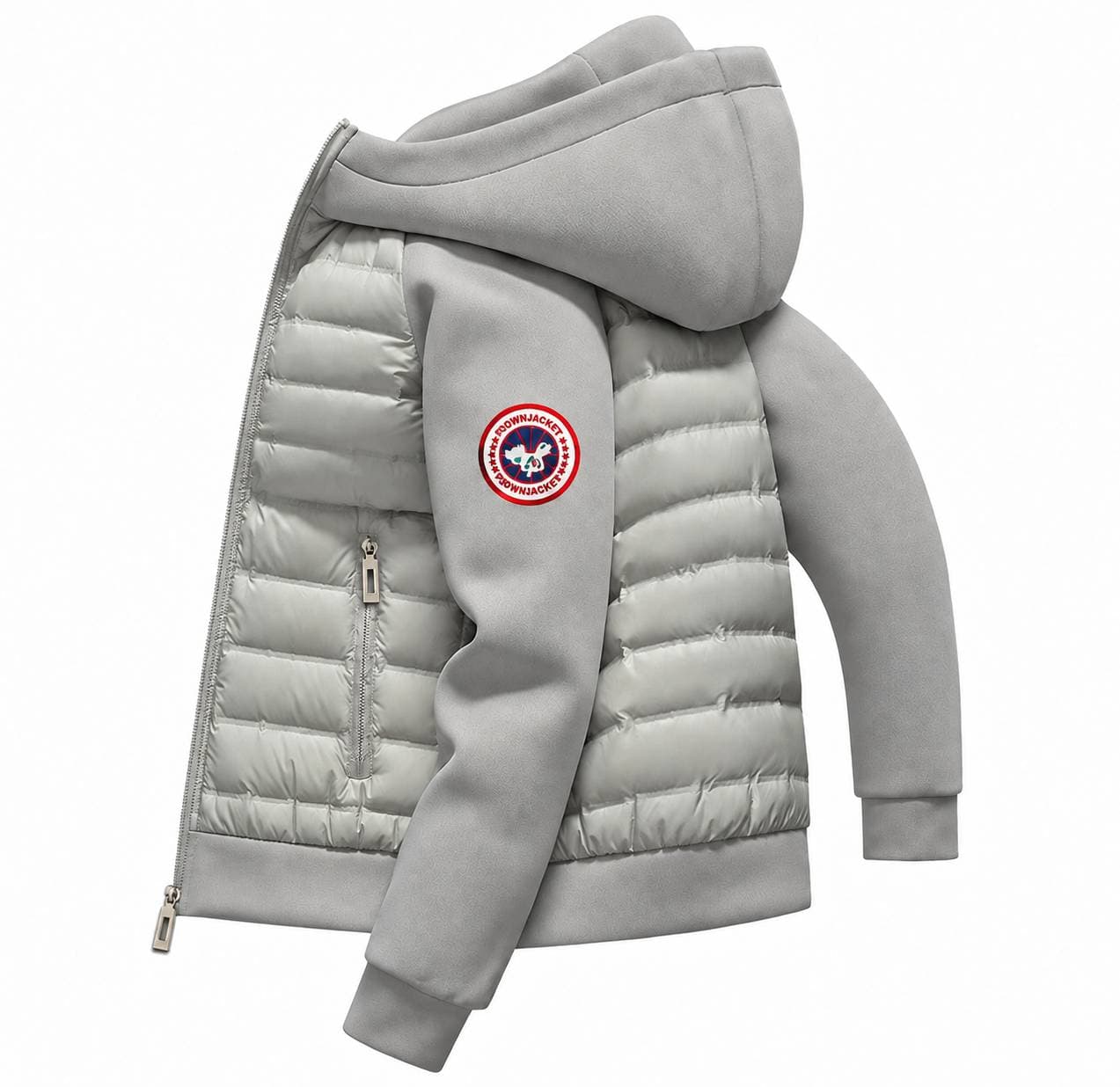 Doudoune streetwear homme 2026 - Manteau à capuche oversize léger avec imprimé carte de Chine, vêtement d'extérieur urbain et décontracté