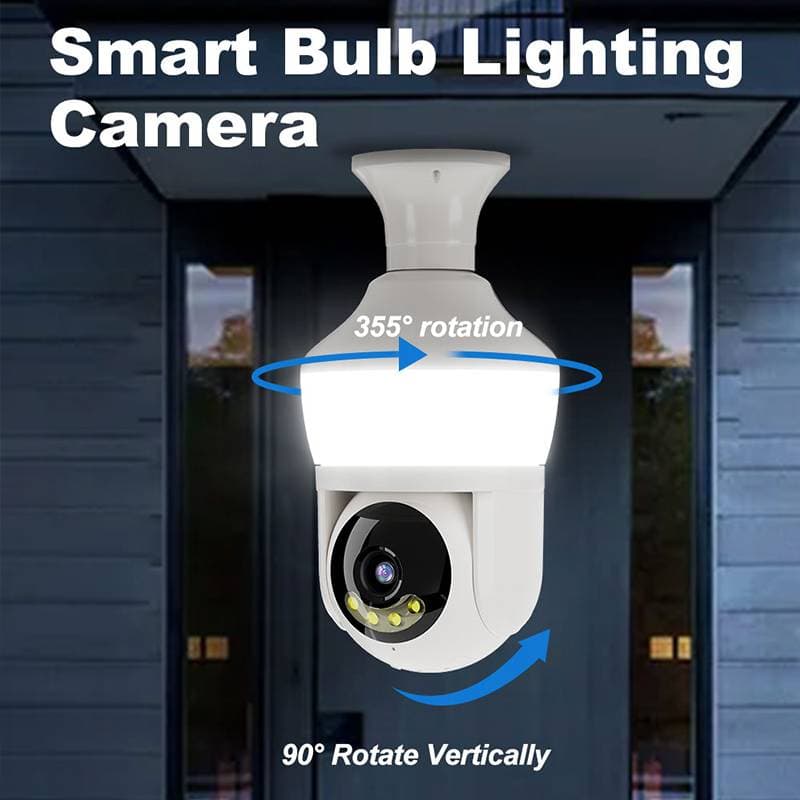 Smart AI Lighting Bulb Surveillance Camera With HD Night Vision, Voice Intercom And WiFi Monitoring