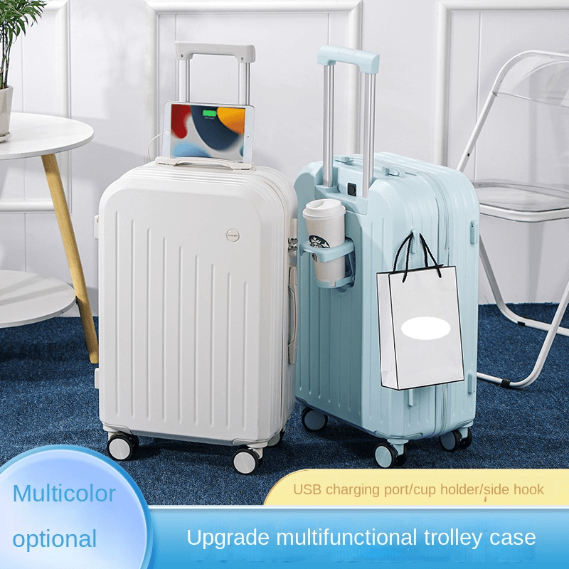 Student's Small Luggage Trolley Case High-value Strong and Durable Password Box Men's Suitcase Leather Case