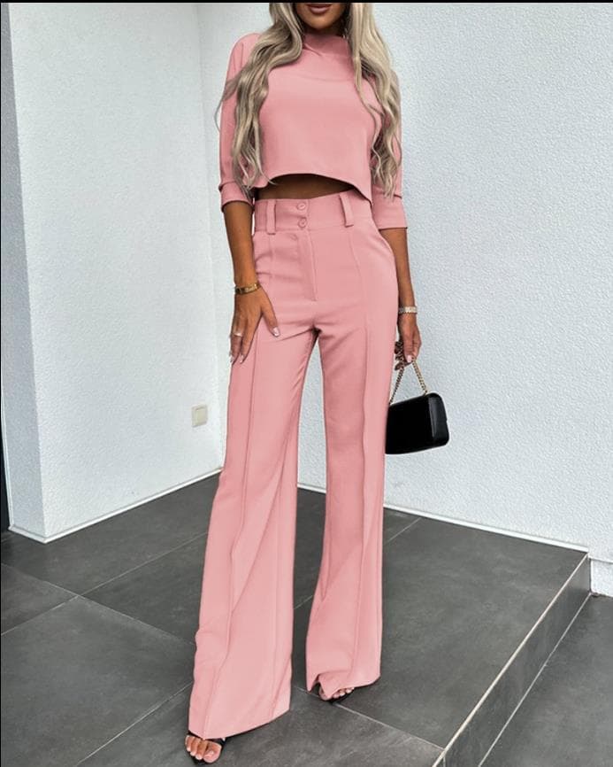 Women's Cute Style Fresh Sweet Nine-quarter Sleeve Fashion Casual Set