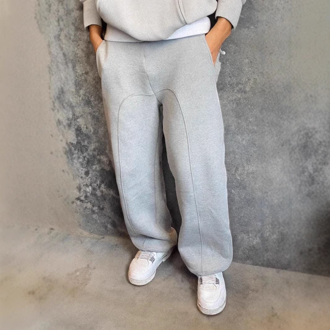 Y2K Men And Women's Casual Solid Color Sports Pants Zipper Sweater Sweatpants