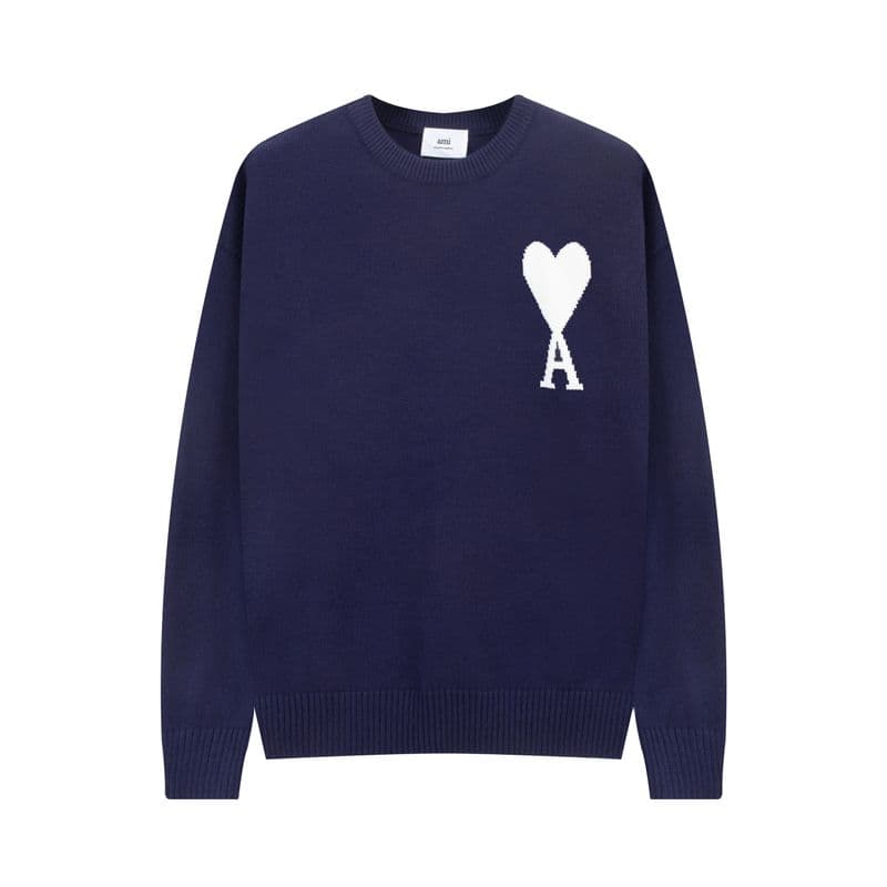 AMI Nouveau pull jacquard à col rond