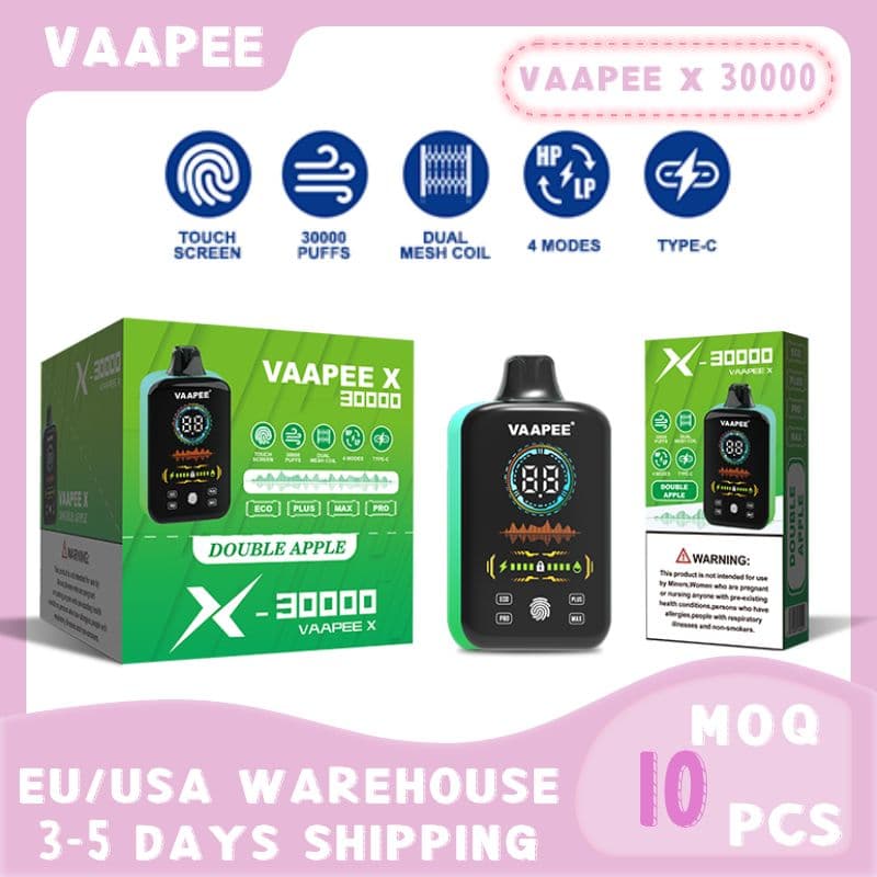 Pod jetable Vaapee X 30 000, 30 000 bouffées, saveurs de fruits, 2025