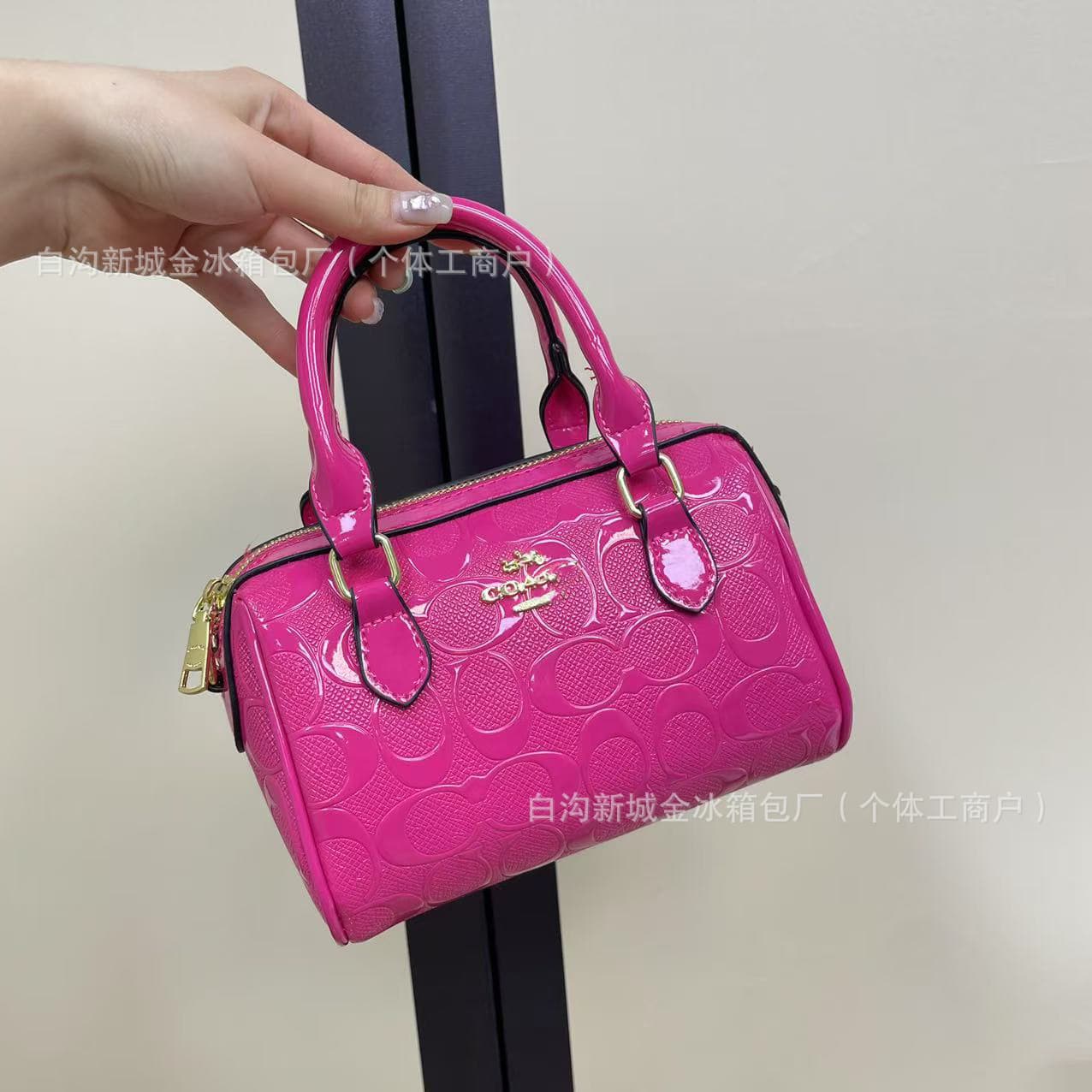 Sac à main Boston cylindrique à bandoulière simple, bloc de couleurs, tendance, pour femme, nouveauté 2025