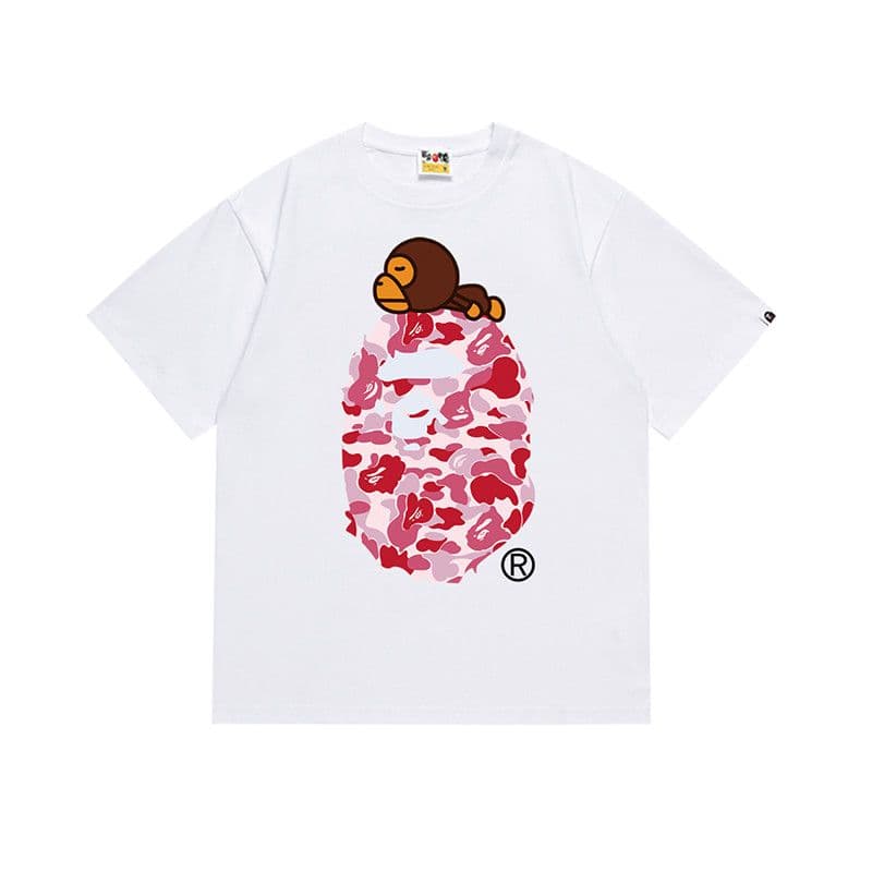 T-shirt enfant à manches courtes imprimé d'un requin, motif homme-singe. 100% coton.