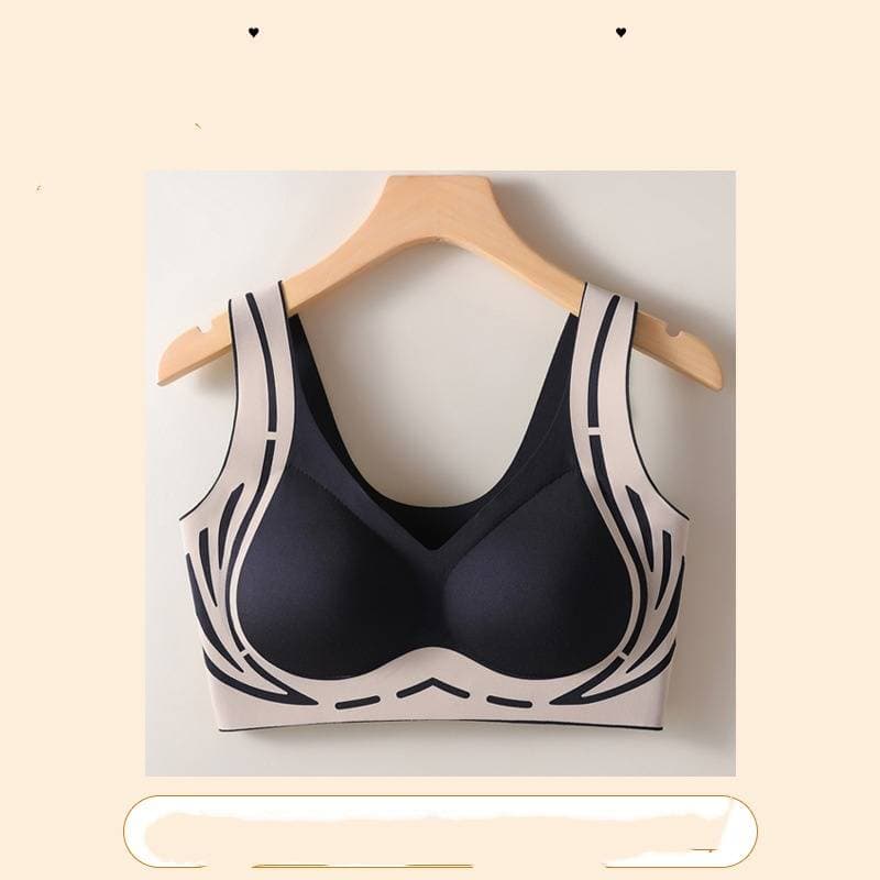 Underwear Seamless U Shaped Back Anti Gravity Soft Support Bra Gathered Fixed Cup Buckleless Sports Vest Anti Sagging Underwear