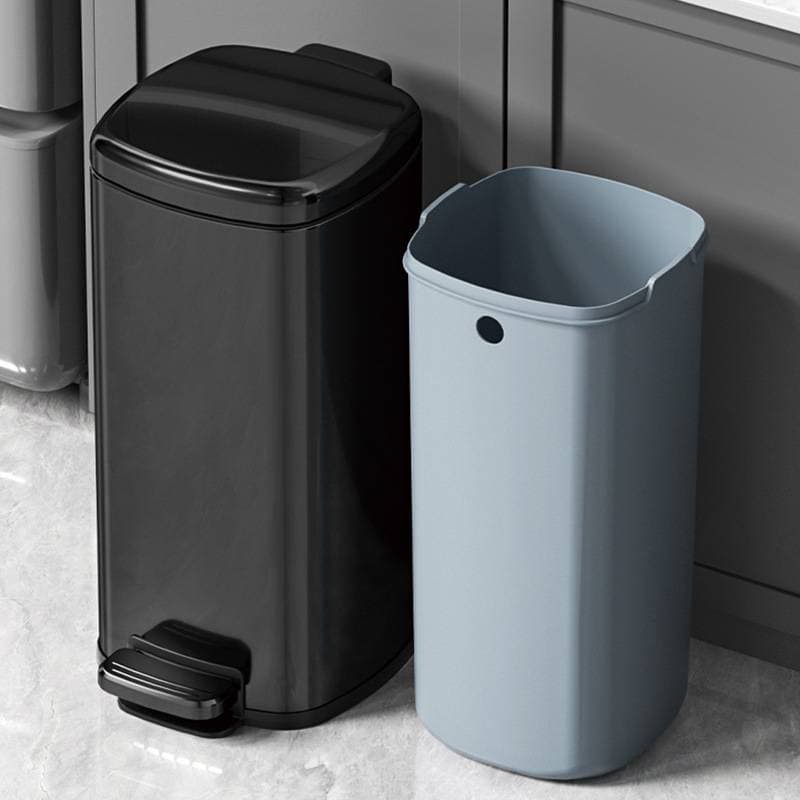 ​Stainless Steel Step Trash Can With Wide Opening - Modern Kitchen & Living Room Waste Bin, Silent Pedal, Odor-Proof Design