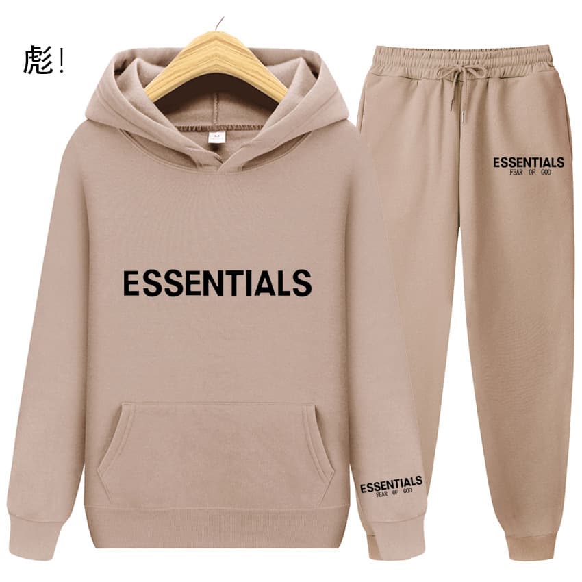 Essentials Double ligne peur de Dieu ensemble tendance poitrine Logo imprimé lettre Couple veste polaire F