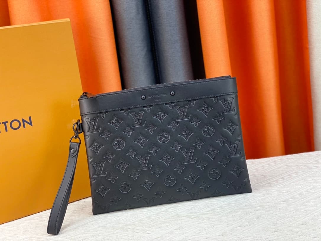 【Louis Vuitton】 Pochette pour hommes Mode Sac à main décontracté Pochette Sac à main Grande capacité Sac pour hommes d'affaires Sacs à clip