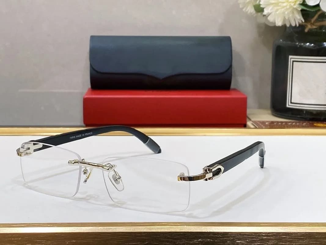 Designer Sunglasses for Women Carti Summer Rimless Frameless Letter Rectangle Transparent Design Mens Woman C Decor Sun