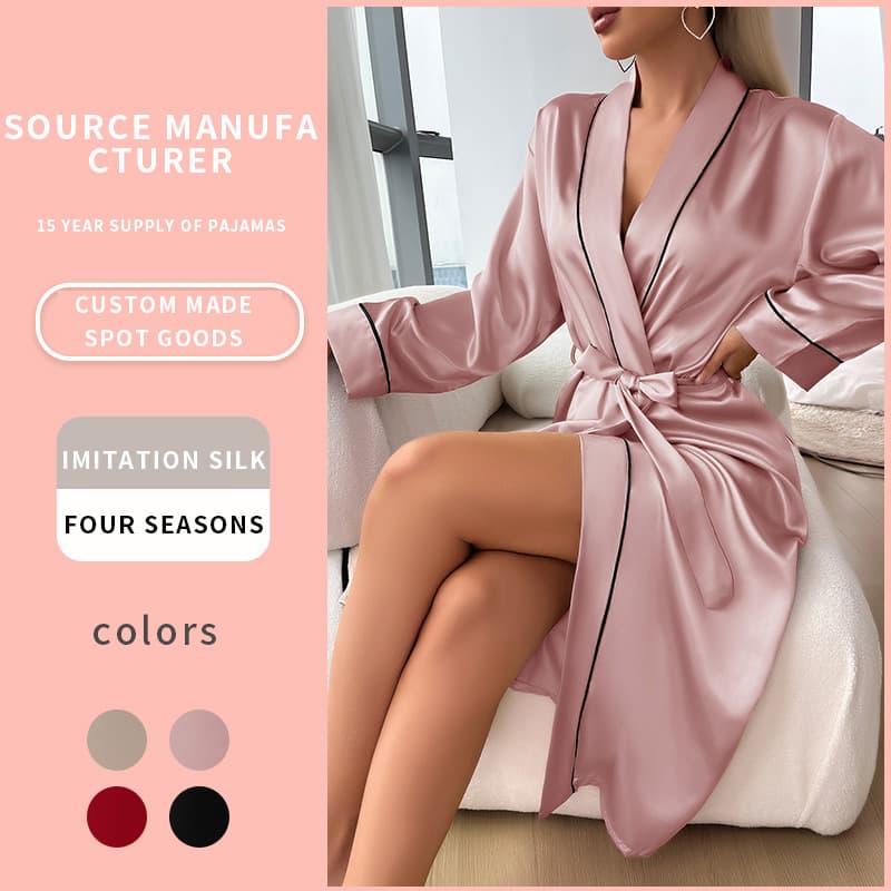 Women's Sleepwears Sexy Long Spring And Summer Nightgown For Women, Long Sleeved, High End Pajamas, Home Clothes