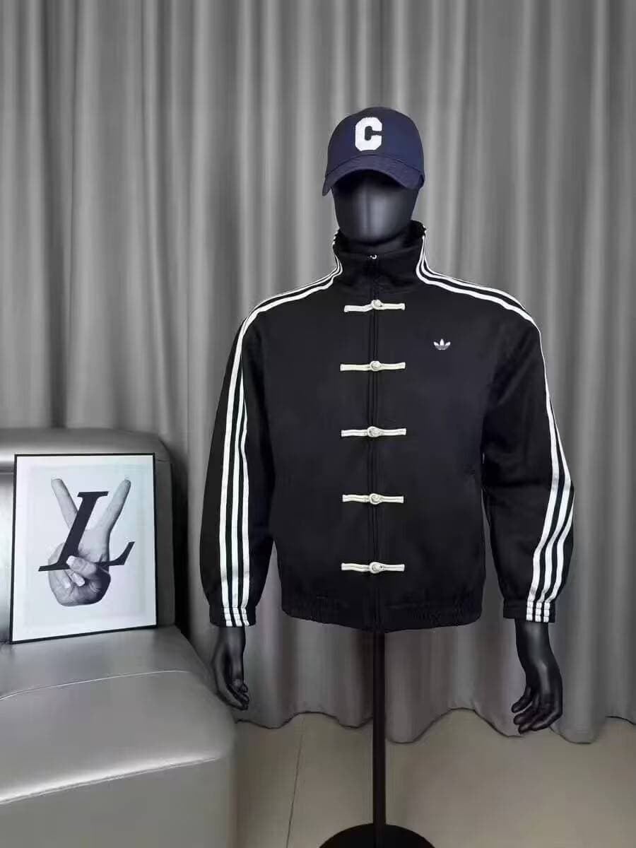 Veste de marque de mode chinoise rétro à trois barres, printemps-automne.