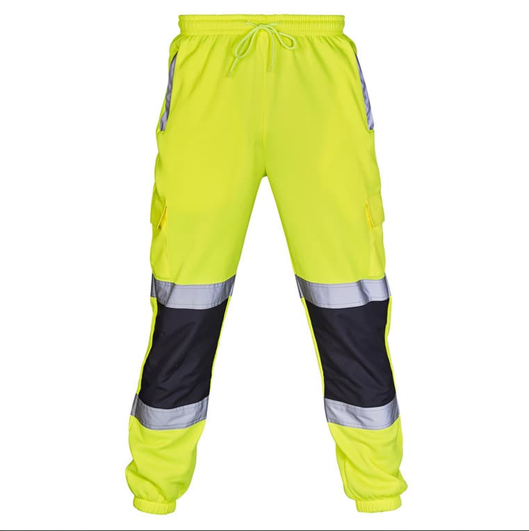 Men's Clothing Autumn And Winter New Men's Casual Pants Stitching Silver Reflective Strip Cuff Overalls