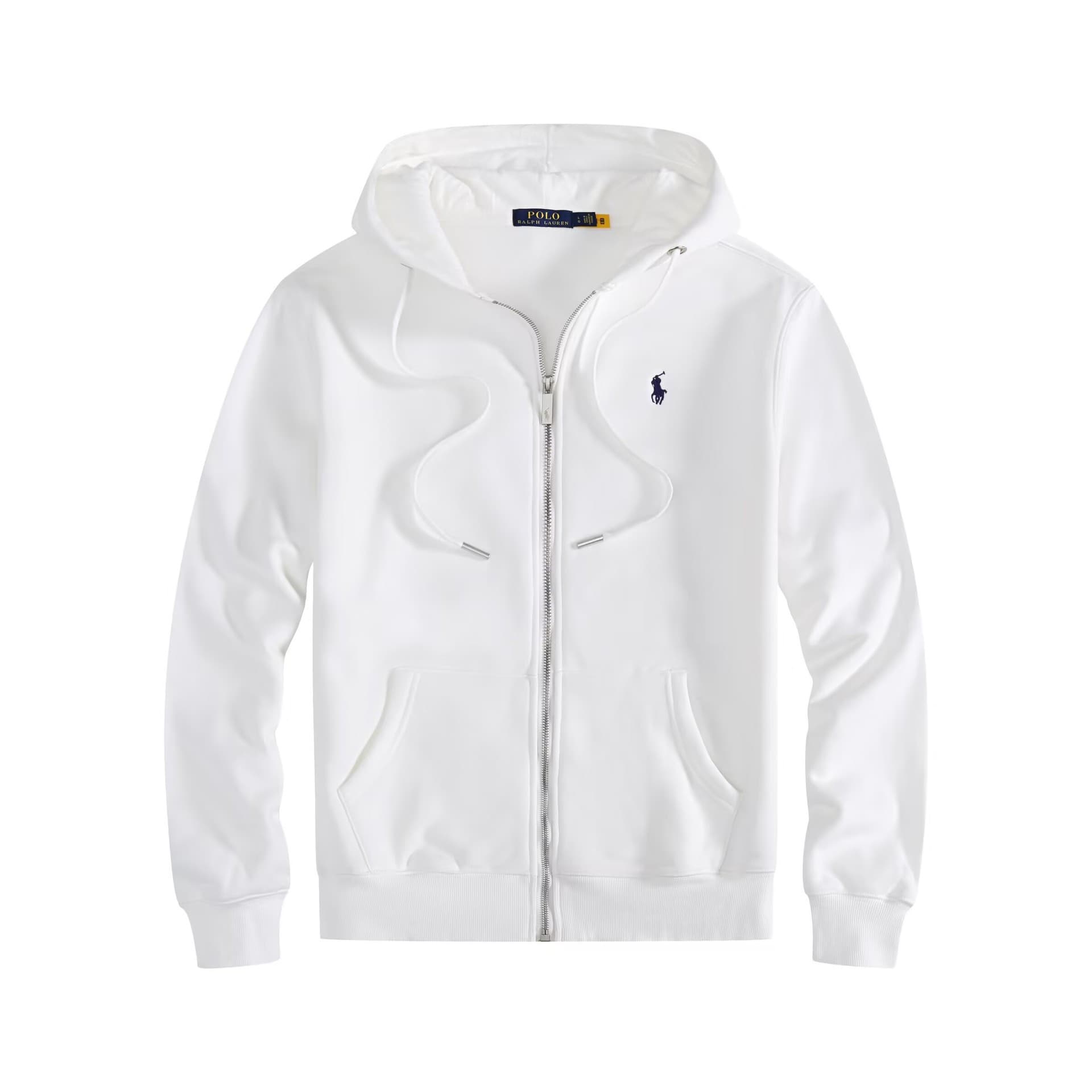 Cardigan à capuche en polaire doublée pour poney, veste polo ample brodée avec fermeture éclair, grande taille, automne-hiver