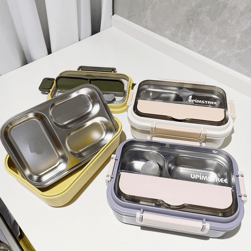 Home & Garden 304 stainless steel insulated lunch box compartment fresh keeping box insulated lunch box food grade student work lunch box