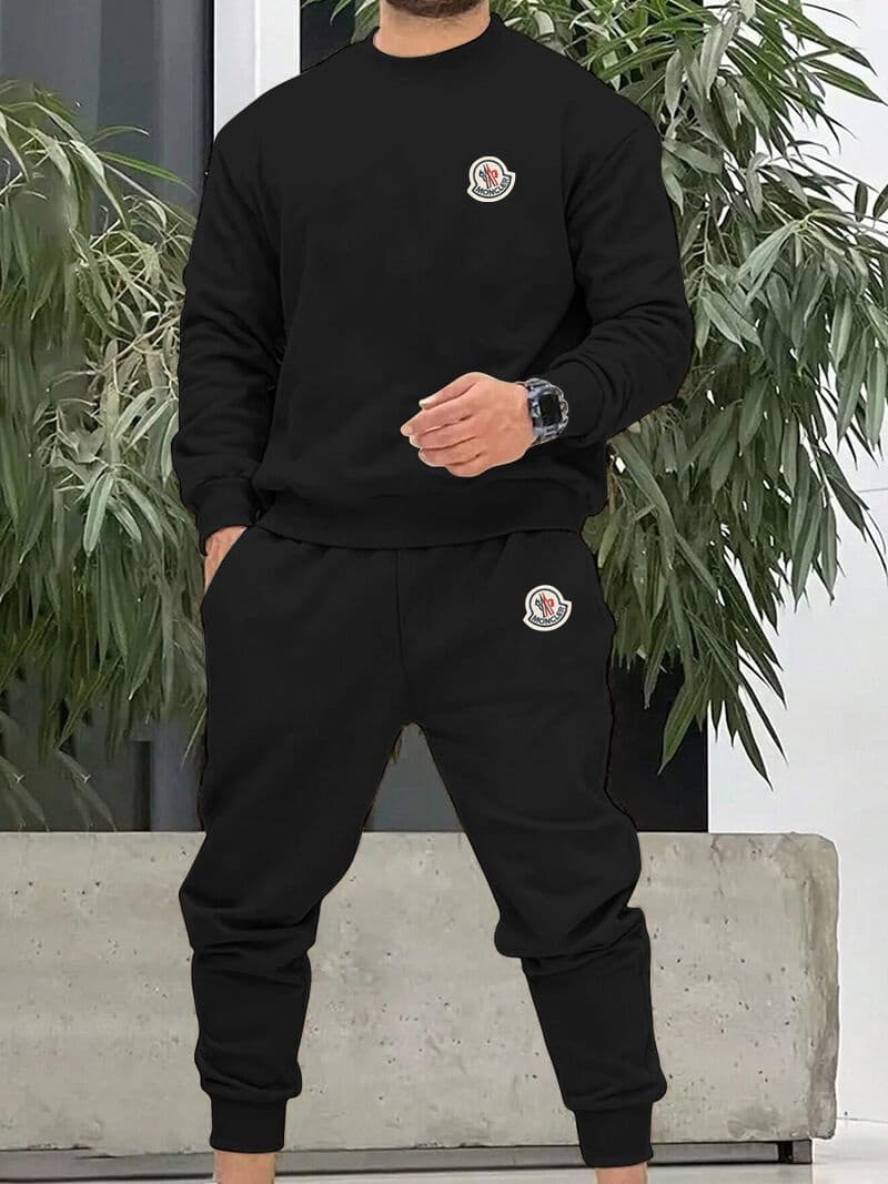Vêtements de sport, sweat-shirt à col rond, ensemble deux pièces (sweat-shirt et pantalon de survêtement) pour homme