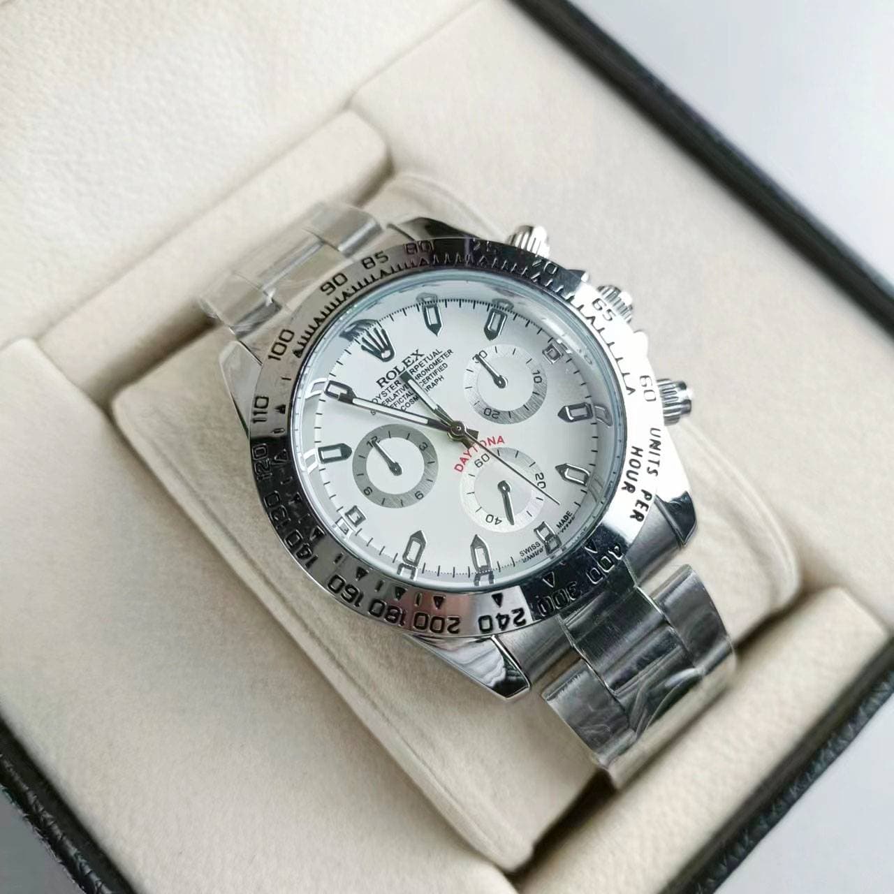 Montre Daytona pour homme, bracelet en acier, tendance et professionnelle