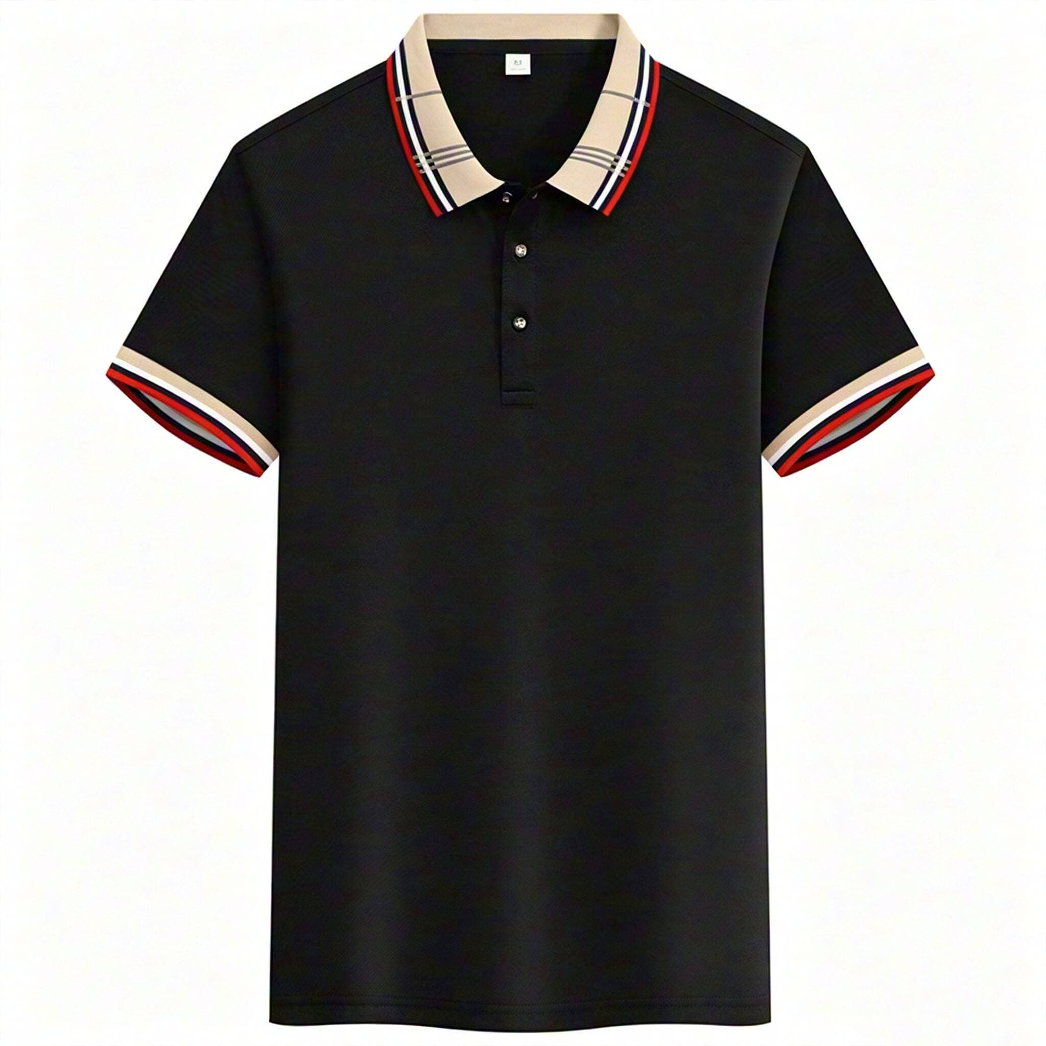 Men's Clothing Golf Preferred Summer Men's New Lapel Short Sleeved Solid Color Letter Printing Slim Fit Fashion Trend