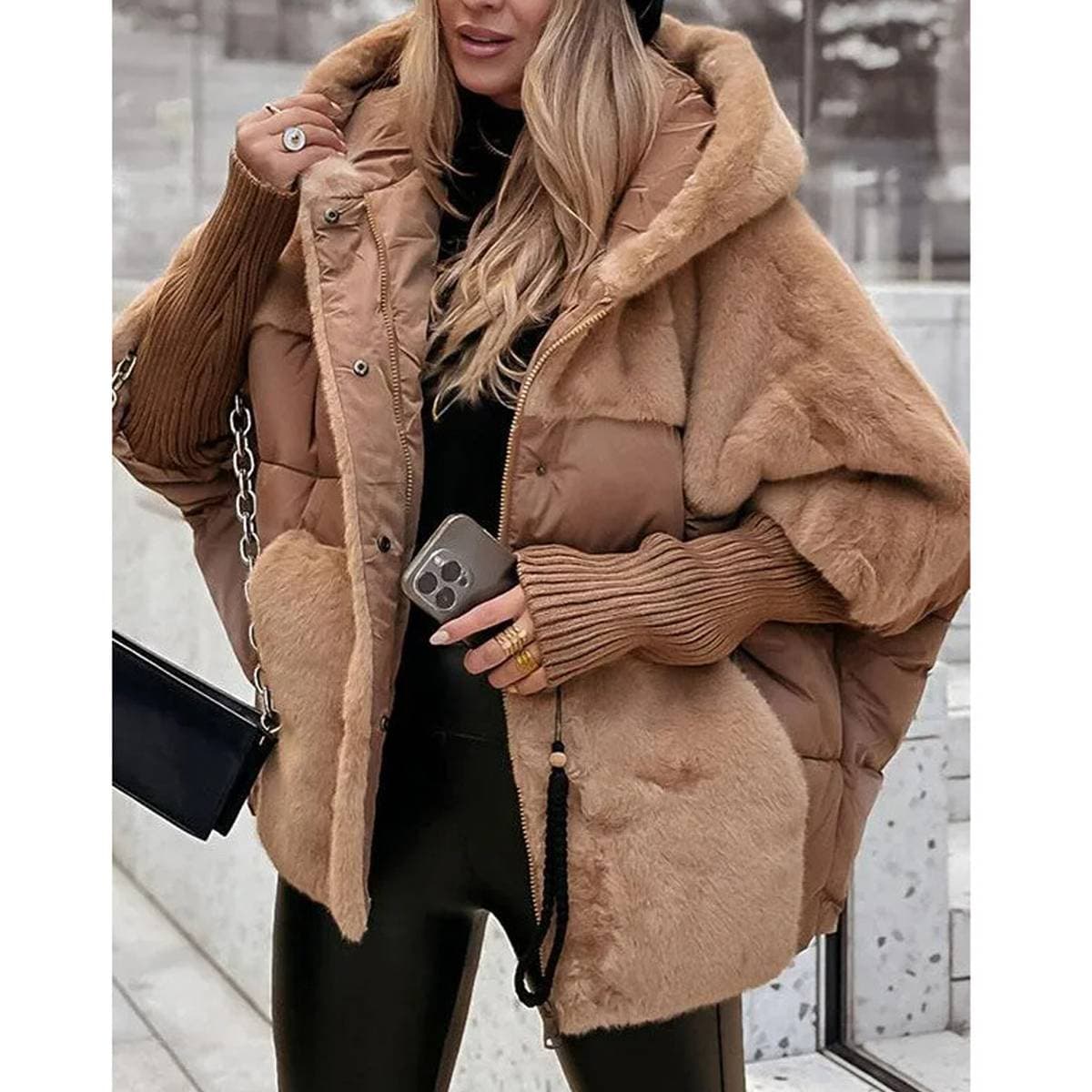 Women's Loose-fitting New Warm Coat Winter Patchwork Coat