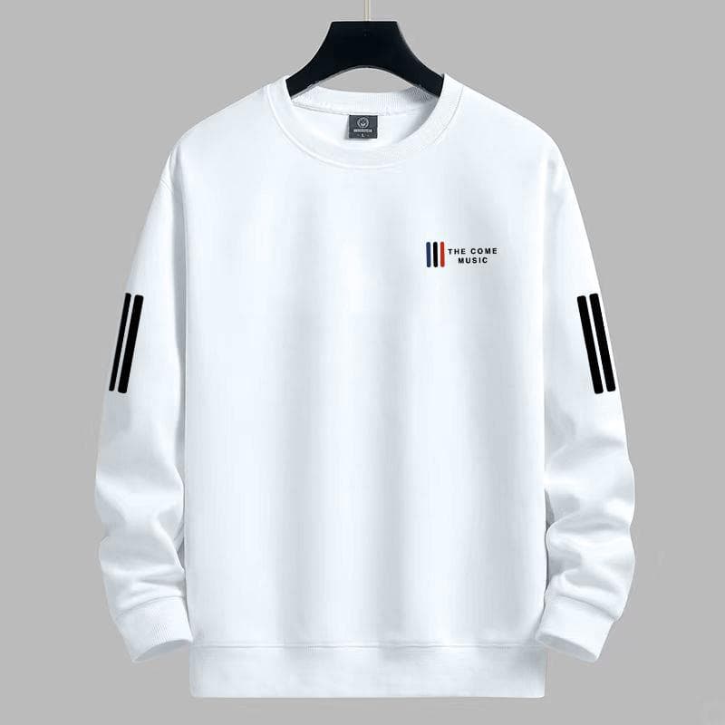 Men's Clothing T Shirt Men's Autumn And Winter Ins Trendy Brand Loose Thickened Casual Bottoming Shirt Young Students Printed Round Neck Sweatshirt