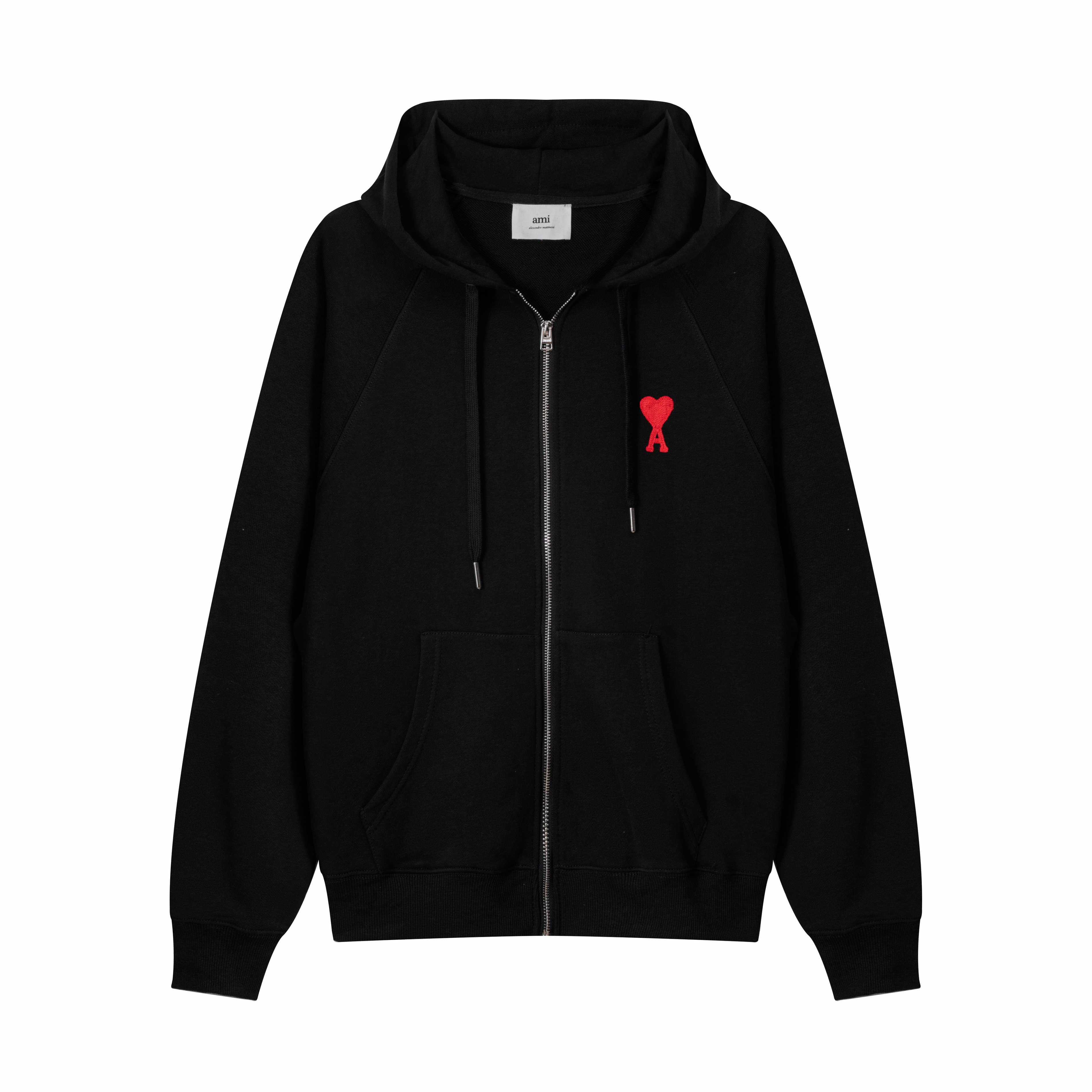 Sweat à capuche zippé à capuche pour hommes et femmes AMI