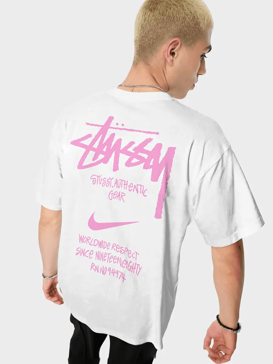 STUSSY&NIKE Collaboration Fashionable And Comfortable Pure Cotton Short Sleeved T-shirt For Both Men And Women