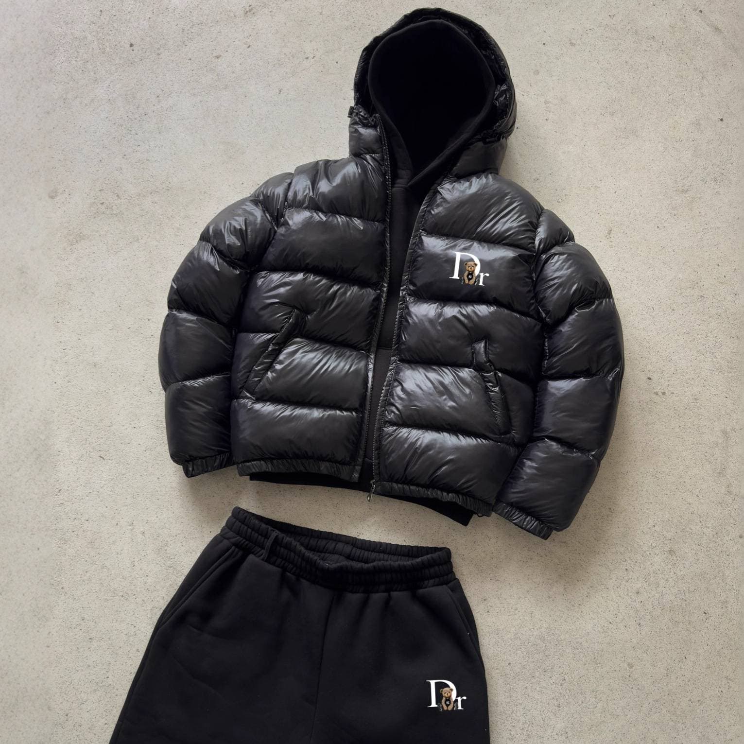 Vêtements pour hommes - Doudoune d'hiver chaude et épaisse à capuche Dr. Bear style rétro américain
