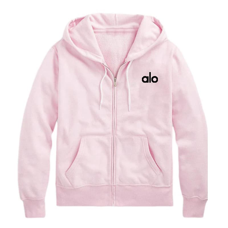 Sweat à capuche ample et zippé pour femme, logo brodé, manches longues, style décontracté et sportif
