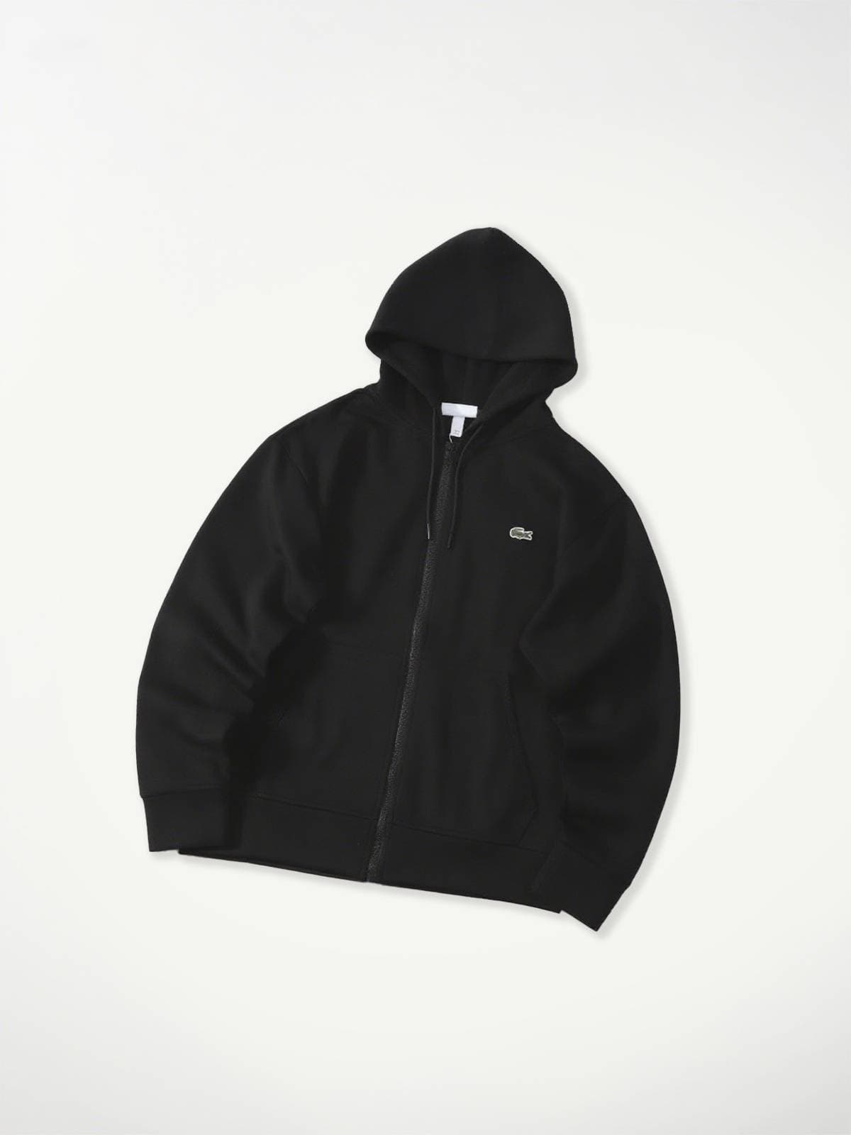 Sweat à capuche Lauren avec logo brodé, en coton zippé et poches, coupe-vent, idéal pour une tenue décontractée.