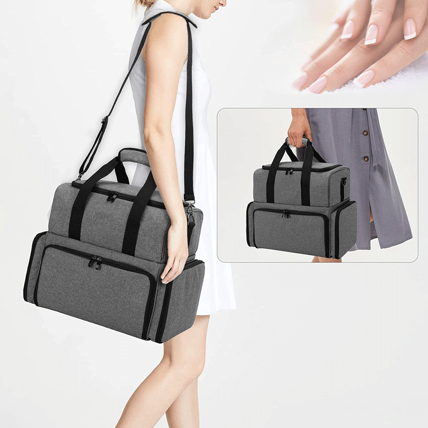 Functional Bags New Nail Polish Storage Box Can Hold 80 Bottles Of Cosmetic Bags Nail Polish Storage Bag