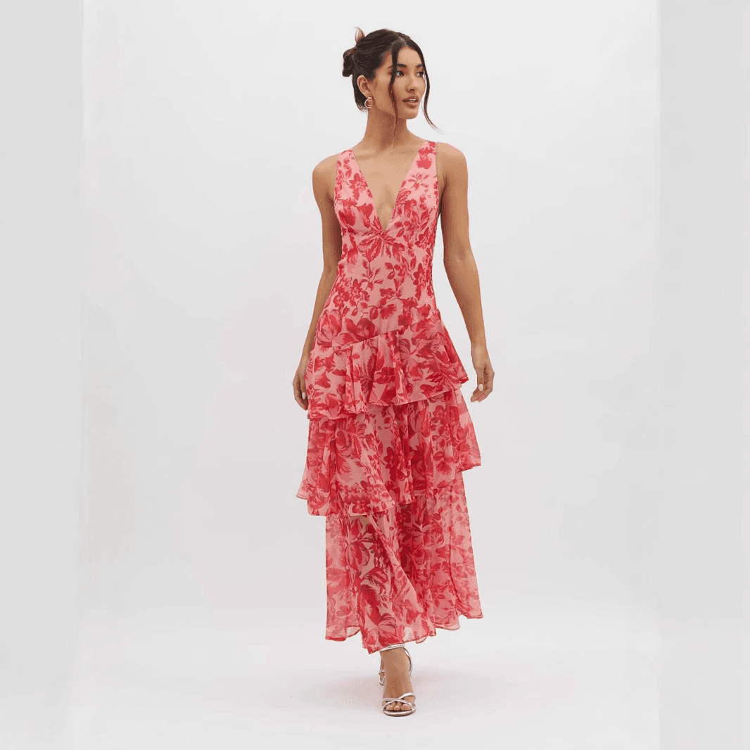 Sexy Halter Neck Chiffon Dress - Summer Bodycon Dress With Ruffled Hem, Elegant Sleeveless Dress For Women