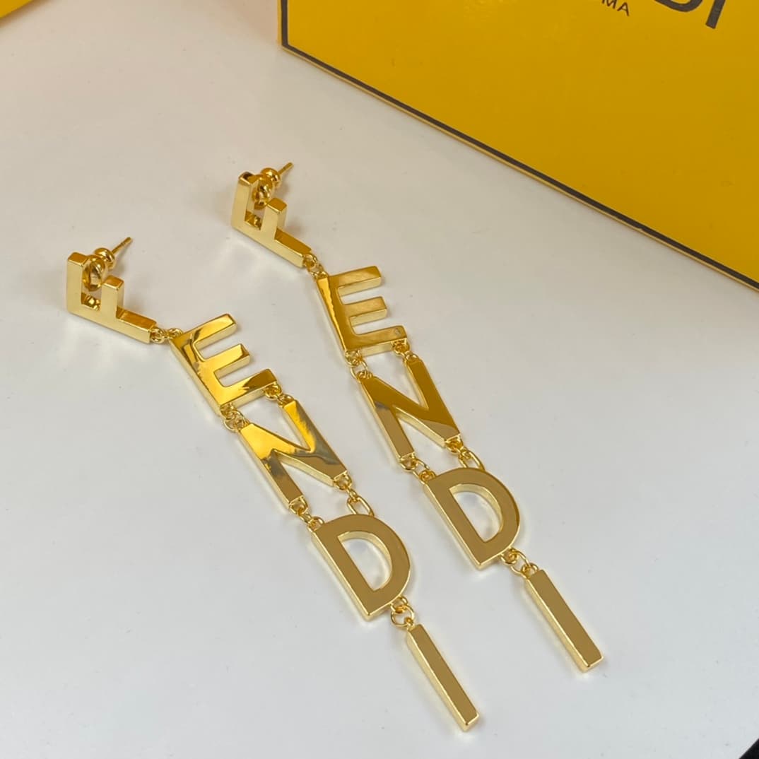 F-FĘŅÐÍ- Boucles d'oreilles de luxe pour dames, bijoux à la mode
