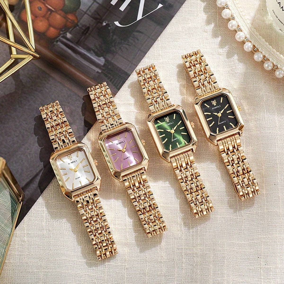 1pc-Fashion Women's Watch Casual Rectangle Dial Ladies Quartz Watches Clock