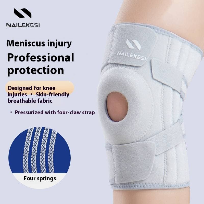 Women's Knee Support Brace For Hiking, Running & Sports – Lightweight Breathable With 4-Claw Compression, Silicone Padding & Spring Support