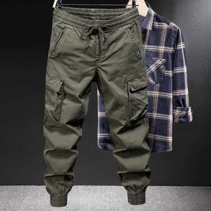 Men's Clothing new style for spring and autumn, loose fitting, outdoor climbing tactical casual pants