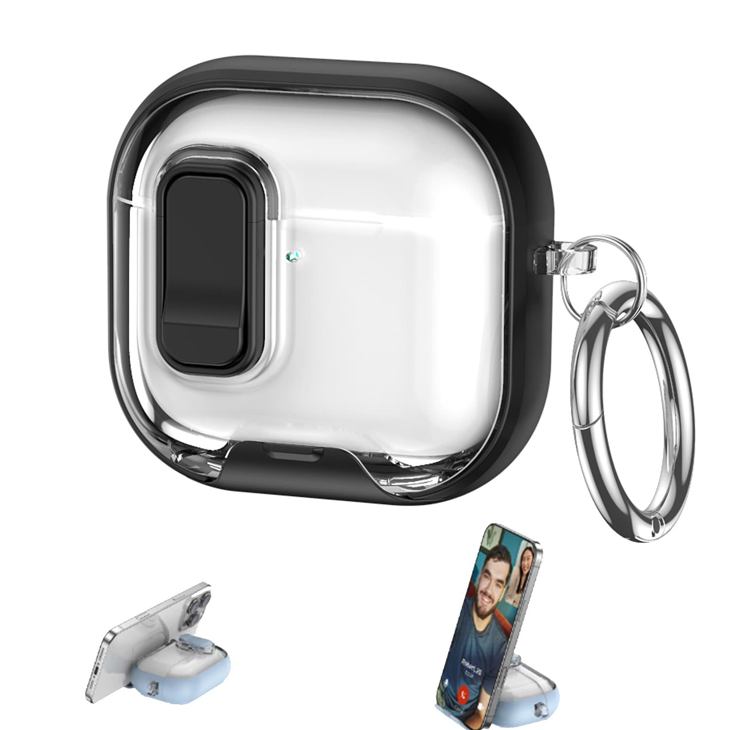 Ultra Slim Clear Locking Case For AirPods Pro/Pro 2/Pro 3 & AirPods 4 - Shockproof Protective Cover With Precise Fit, Anti-Scratch