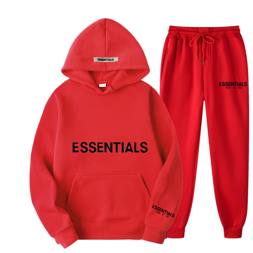 Essentials Double ligne peur de Dieu ensemble tendance poitrine Logo imprimé lettre Couple veste polaire F