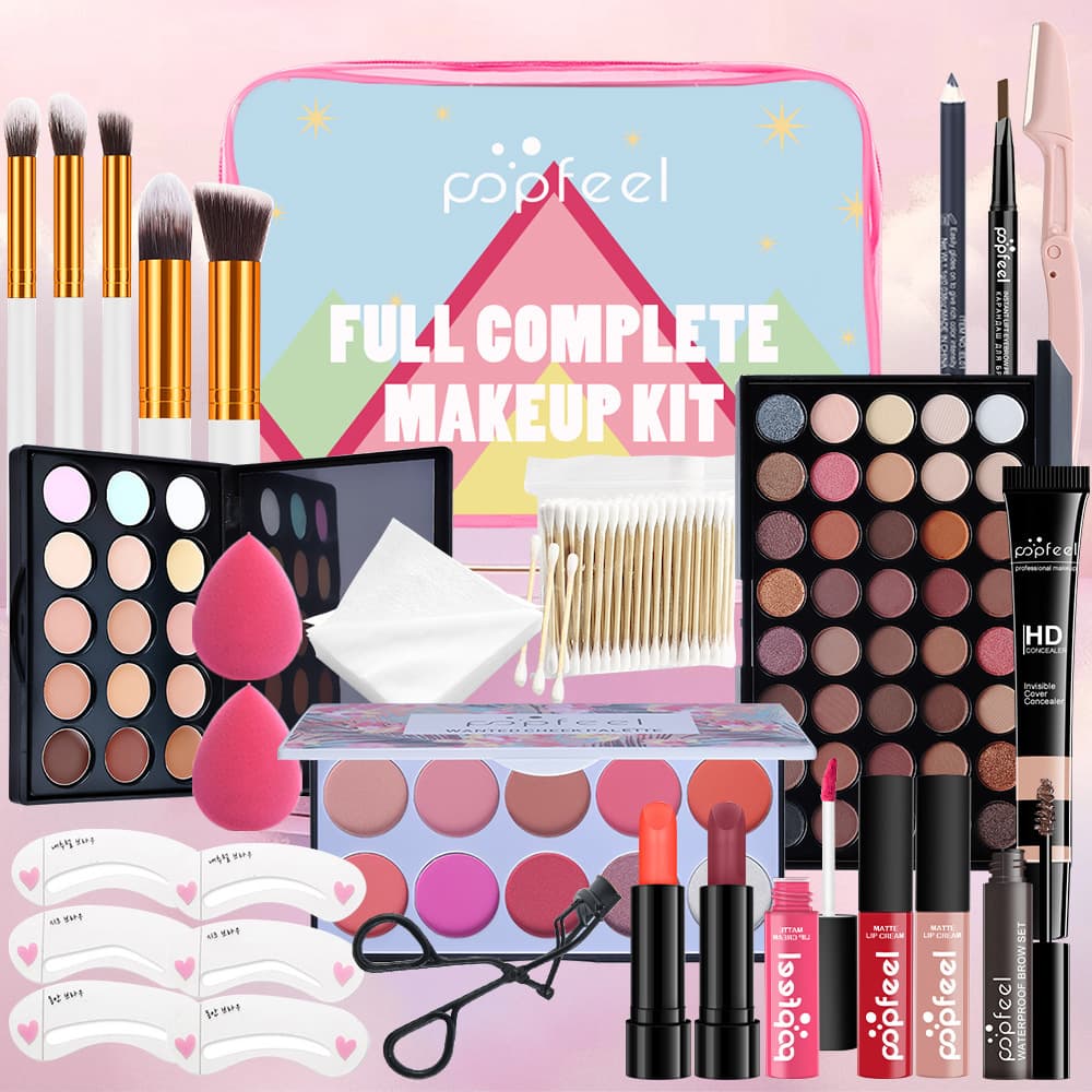 Makeup Sets POPFEEL Makeup Set For Beginners, A Full Set Of Beauty Cosmetics, Makeup